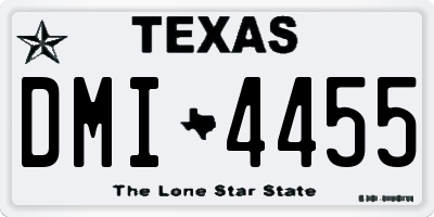 TX license plate DMI4455