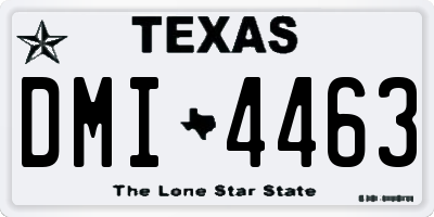TX license plate DMI4463