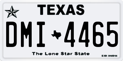TX license plate DMI4465