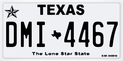 TX license plate DMI4467
