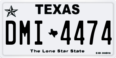 TX license plate DMI4474