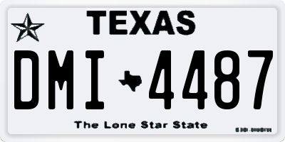 TX license plate DMI4487