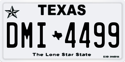 TX license plate DMI4499