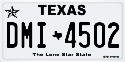 TX license plate DMI4502