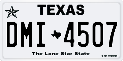 TX license plate DMI4507