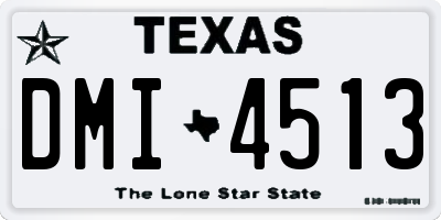 TX license plate DMI4513