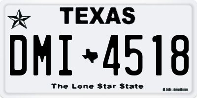TX license plate DMI4518