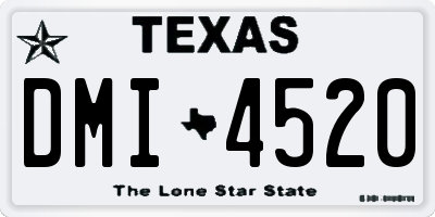 TX license plate DMI4520