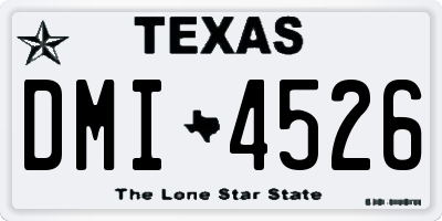 TX license plate DMI4526