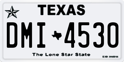 TX license plate DMI4530