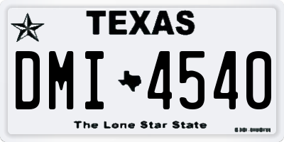 TX license plate DMI4540