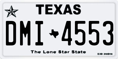 TX license plate DMI4553
