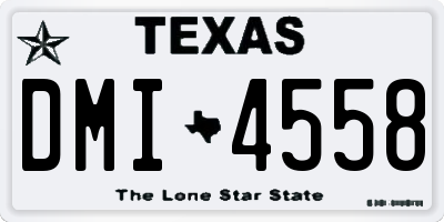 TX license plate DMI4558
