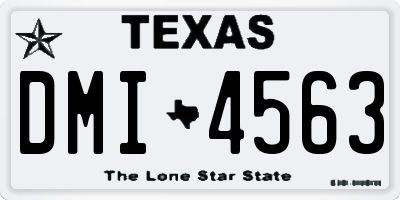 TX license plate DMI4563