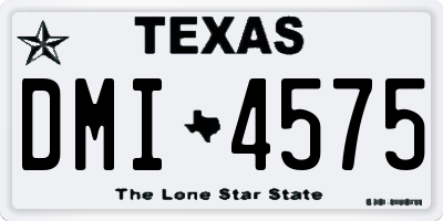 TX license plate DMI4575