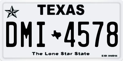TX license plate DMI4578