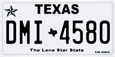 TX license plate DMI4580
