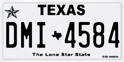 TX license plate DMI4584