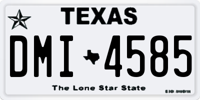 TX license plate DMI4585