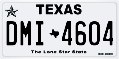 TX license plate DMI4604