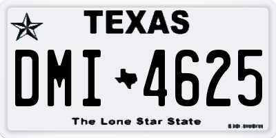 TX license plate DMI4625