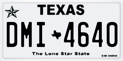 TX license plate DMI4640