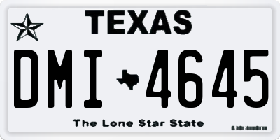 TX license plate DMI4645