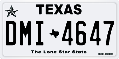 TX license plate DMI4647