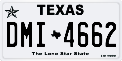 TX license plate DMI4662