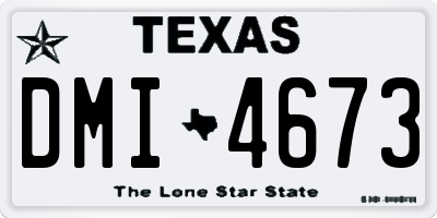 TX license plate DMI4673