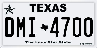 TX license plate DMI4700