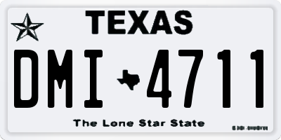 TX license plate DMI4711