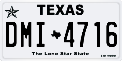 TX license plate DMI4716