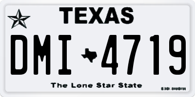 TX license plate DMI4719