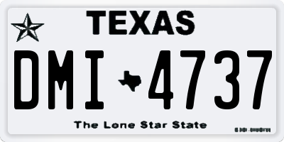 TX license plate DMI4737