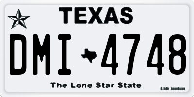 TX license plate DMI4748