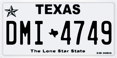 TX license plate DMI4749