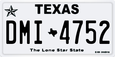 TX license plate DMI4752