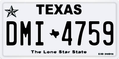 TX license plate DMI4759