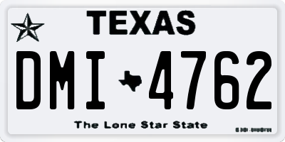 TX license plate DMI4762