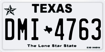 TX license plate DMI4763