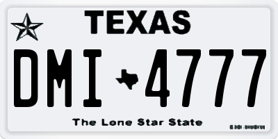 TX license plate DMI4777