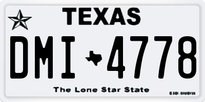 TX license plate DMI4778