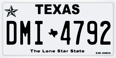 TX license plate DMI4792