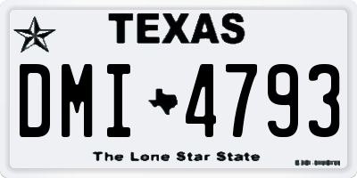 TX license plate DMI4793