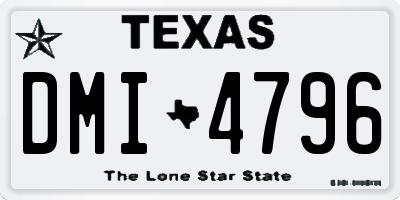 TX license plate DMI4796