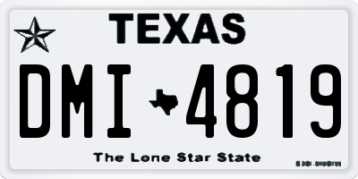 TX license plate DMI4819