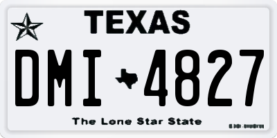 TX license plate DMI4827