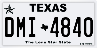 TX license plate DMI4840
