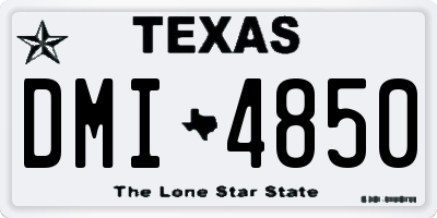 TX license plate DMI4850